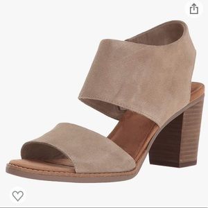 Toms Majorca Block Heel Sandal Grey Size 6.5